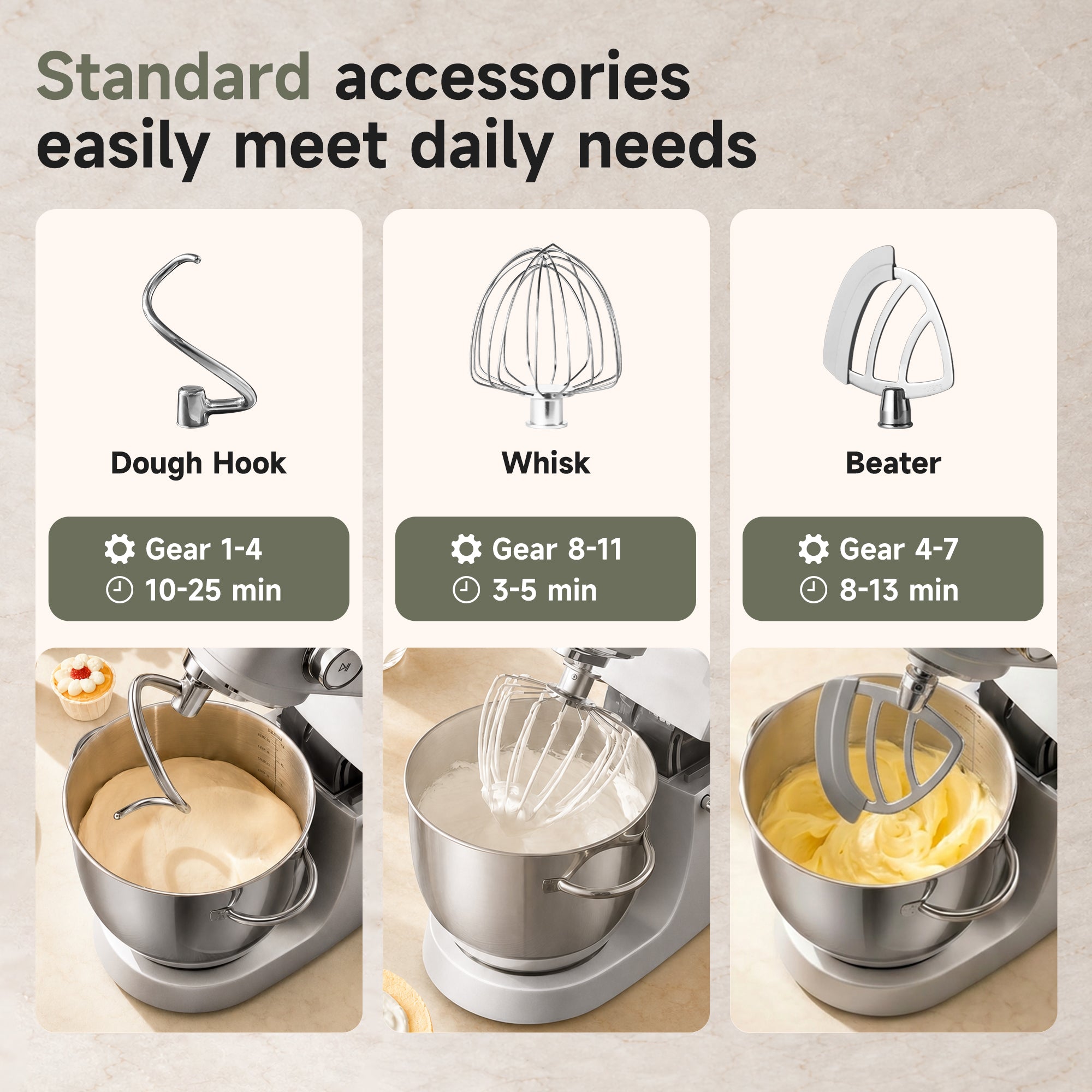 Hauswirt M5 Max 6QT Stand Mixer for Effortless Home Baking