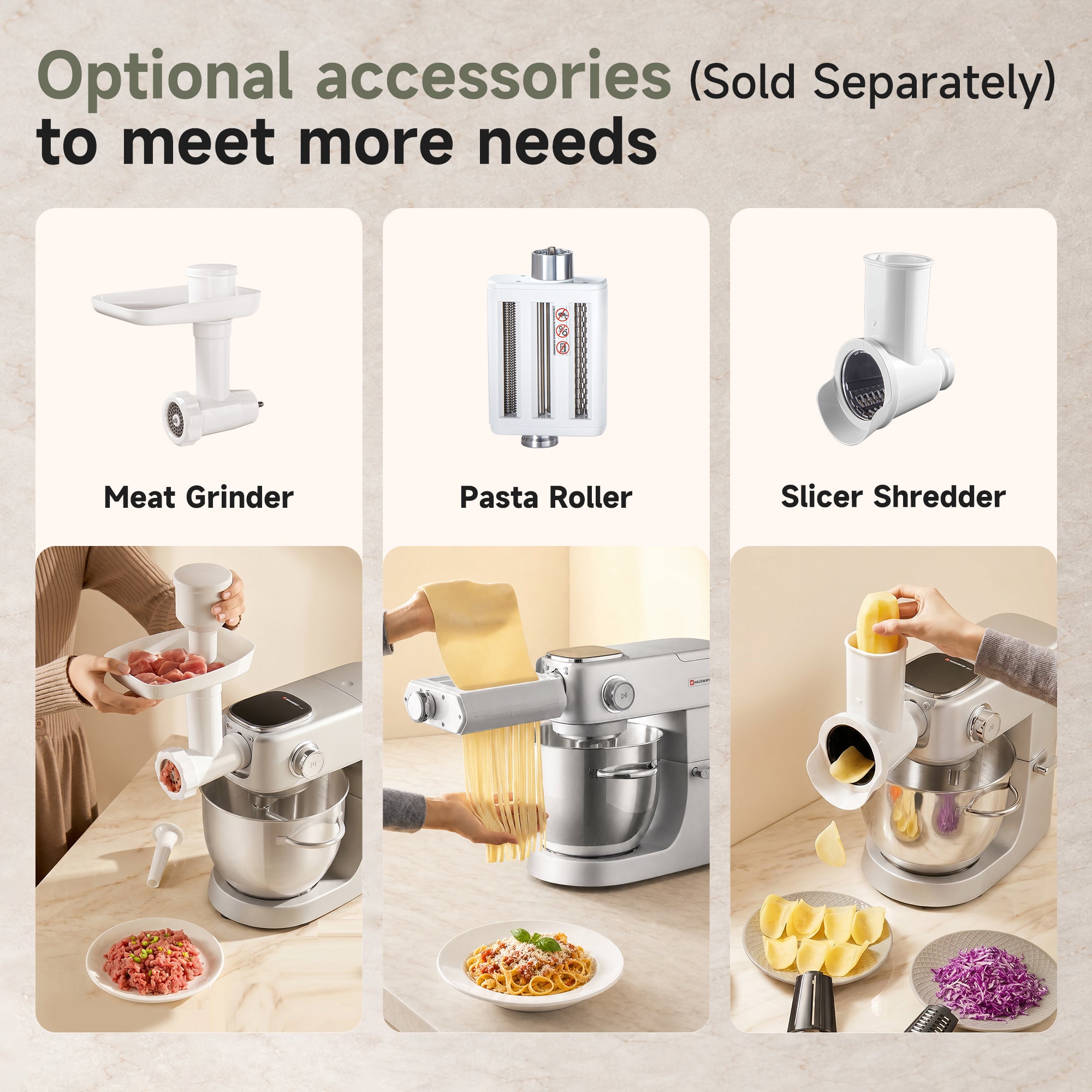 Hauswirt M5 Max 6QT Stand Mixer for Effortless Home Baking